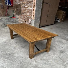 שולחן ילדים מלבני מעץ מלא מתקפל